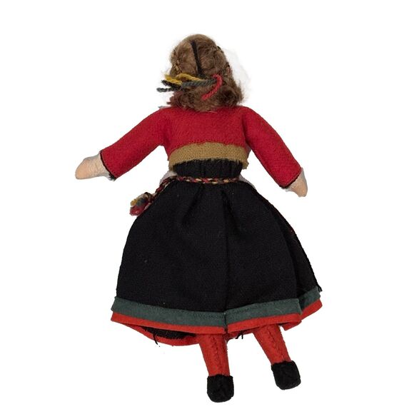 Vintage Ronnaug Petterssen Norwegian Hardanger Girl Doll 1960s Cloth & Felt - Picture 2 of 7